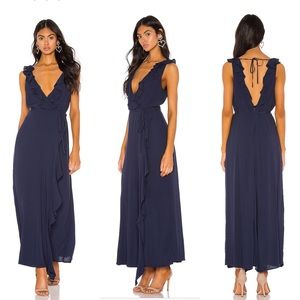 bardot alex ruffle maxi dress
